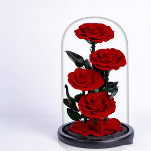 Rose éternelle sous cloche en verre, plusieurs tailles, cadeau pour la Saint-Valentin, Noë<span class=keywords><strong>l</strong></span>, décoration d'intérieur, ornement, directement <span class=keywords><strong>de</strong></span> <span class=keywords><strong>l</strong></span>'usine - Product Image 3