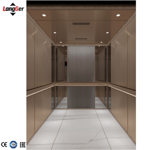 Langger estilo Popular 1000kgs seguridad <span class=keywords><strong>304</strong></span> línea de cabello elevadores de acero inoxidable elevador de pasajeros interior para construcción - Product Image 3