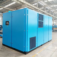 Compresseur industriel à deux étages à économie d'énergie 110 kW, compresseur d'air 150 CV, 450 CFM, 12 bars