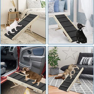 Escalera de escalada para perros ecológica plegable de madera maciza Bai Yue con tobogán inclinado y suministros para mascotas de forma cuadrada - Product Image 4