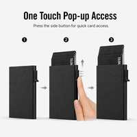 Portefeuille magnétique pour téléphone MagSafe TC101MG avec logo personnalisé, blocage RFID, porte-cartes en aluminium pop-up pour téléphone