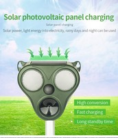 Répulsif solaire à ultrasons, machine de répulsif pour animaux, oiseau, oiseau, chien, chat, cerf, raton laveur, lumière Flash, nouveauté