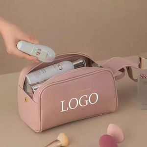 Custom Logo Multifunction Pu <b>Toiletry</b> Kit Portable Wash Travel PU Leather Storage Makeup Cosmetic <b>Bags</b> - Product Image 1