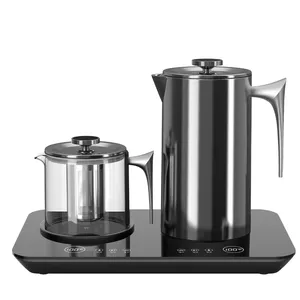Hotsy ketel teh kaca elektrik Italia, Ketel teh kaca Elektrik Air Hitam kopi portabel dengan kontrol suhu