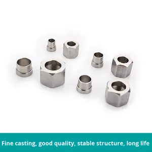 304น๊อตสแตนเลสพร้อมเกลียวภายในบานความดันต่ำอุปกรณ์เสริมกระดิ่งปากท่อทองแดงบูชน็อตหกเหลี่ยม - Product Image 2