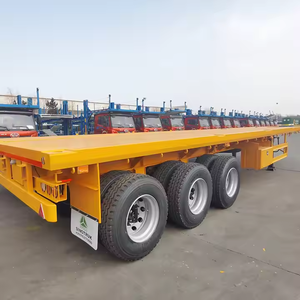 Semirremolque de Plataforma Plana de Acero de 40 Pies, 2/3/4 Ejes, para Carga/Contenedores, con Cierre Giratorio - Product Image 4