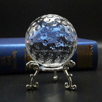Balle de golf en verre de 50 mm, en promotion, pour les cadeaux du Nouvel An des membres du club