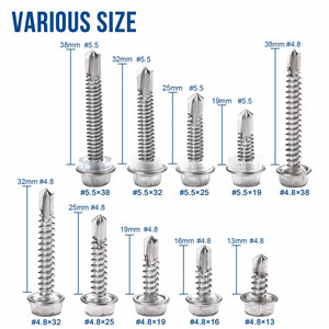 Tornillo Autoperforante de Acero Inoxidable 410 M4.8 M5.5 con Cabeza Hexagonal y Estándar DIN EDPM - Product Image 5