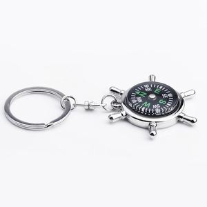 CY Creative Metal Helmsman Compass <b>Key</b> <b>Chain</b> Pendant <b>Car</b> Keychain Business Events Small Gifts DIY Laser Letters - Product Image 2