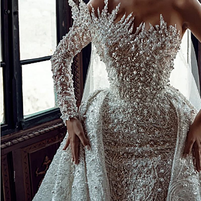 classic wedding gown for 20th anniversary