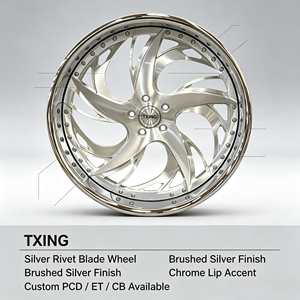 ล้อปลอมสีเงินขนาดใหญ่20 22 24นิ้วสำหรับรถ <span class=keywords><strong>Ford</strong></span> <span class=keywords><strong>Mustang</strong></span> S550 S650 Camaro Alpha 5X114.3 5x120 - Product Image 3