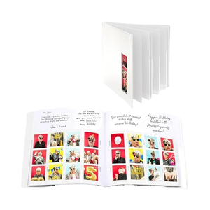 <span class=keywords><strong>Album</strong></span> di Scrapbook in pelle con cabina fotografica bianca alta 2x6 inserti in plastica trasparente per foto con strisce di foto libro di memoria per matrimoni - Product Image 1