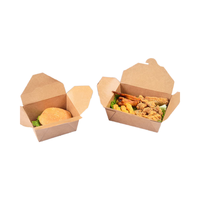 Caja de comida para llevar de papel kraft de 750 ml, desechable, de calidad alimentaria, reciclable, con forro de esponja, cierre magnético, para envasar sushi