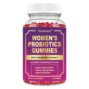 Compléments alimentaires en gommes à la saveur naturelle de framboise, vegan, originaux, pour femmes, à base de canneberges et de probiotiques, pour la <span class=keywords><strong>santé</strong></span> vaginale, en marque privée OEM - Product Image 1