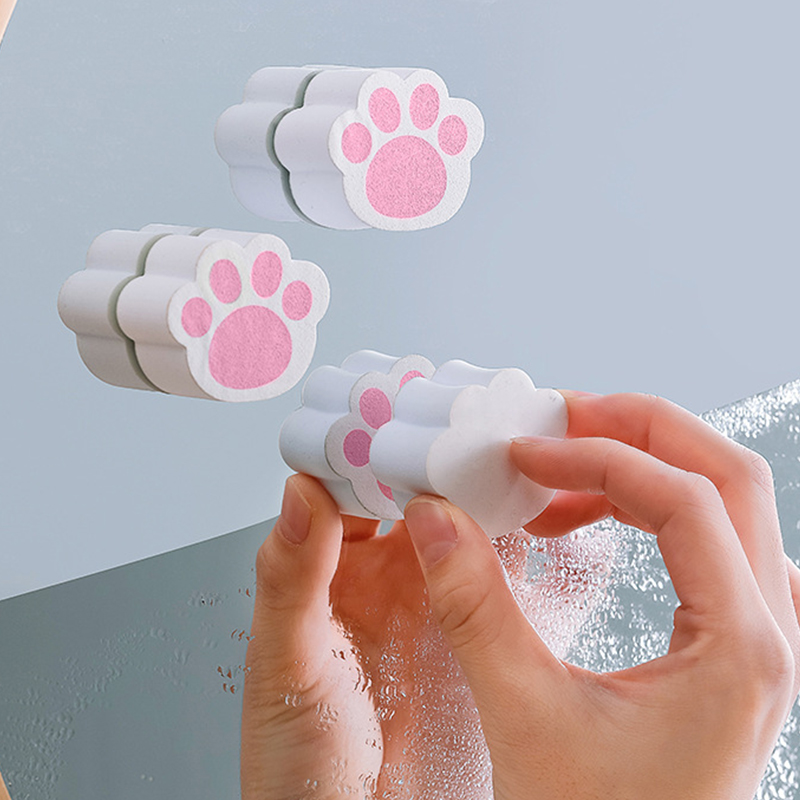 Творческий Ванная комната в виде кошачьей лапки губка Дворники для зеркальное окошечко, оборудование для очистки кисти