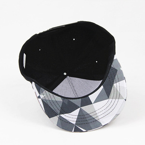 Panda <b>Snapback</b> <b>Cap</b> Unisex Polyester Cotton Canvas Raised Rubber Print Flat Brim Hip Hop Hat - Product Image 4