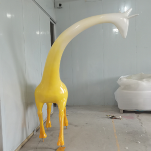 Tùy Chỉnh Sợi Thủy Tinh Con Hươu Cao Cổ Điêu Khắc Cuộc Sống Kích Thước Nhựa Động Vật Bức Tượng Cho Trang Trí Ngoài Trời - Product Image 2