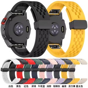 Bande de silicone de 20mm 22mm 26mm à dégagement rapide de qualité supérieure pour bracelet de montre intelligente Garmin Fenix <span class=keywords><strong>7pro</strong></span> avec boucle pliable - Product Image 2