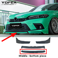 Pieza Central de Lip Delantero YOFER V3 2022-2024, Accesorio de Repuesto Separado, Lip para Parachoques Delantero de Coche para Honda Civic de 11ª Generación