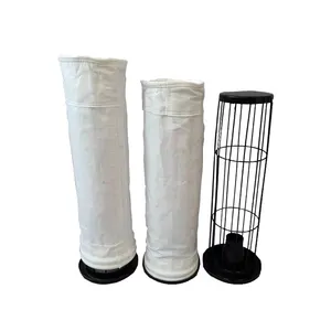 Personalizado barato industria Ptfe Nylon harina poliéster aramida tela Pps bolsas de filtro de polvo