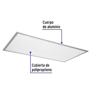 Master con 2 unità LED sottile pannello pendente 65 W 60x120 cm luce del giorno - Product Image 2