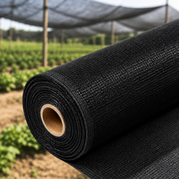 Filet d'ombrage noir en HDPE avec œillets renforcés, résistant aux UV, maille respirante pour serre, ferme, pépinière, jardin