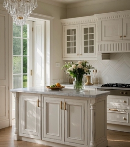 Cuisine moderne sur mesure en MDF avec porte, charnières, évier et robinet pour hôtels, villas, Chine - Product Image 6