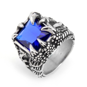 Anillo de Garra de Dragón con Piedras Preciosas, Acero Inoxidable, Joyería Gótica Punk, Anillo de Moda, Accesorio Único de Hip Hop, Regalo para Hombre - Product Image 4