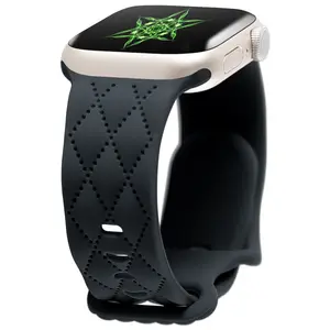 Geflochtenes Armband aus Silikon für Apple Watch Band Butterfly Buckle Strap für Iwatch Series Ultra 9 8 7 6 5 Se Armband