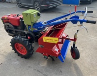 Nouveaux mini tracteurs agricoles diesel chinois de 15 CV, accessoires, outils, tracteur à chenilles avec rotavator pour l'agriculture