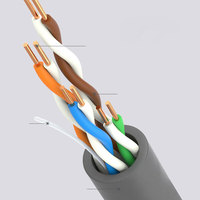 Câble Ethernet Cat5e en vrac 305M, cuivre pur sans oxygène 24AWG, bobine de fil UTP, cordon LAN Gigabit Internet 100MHz pour système PoE