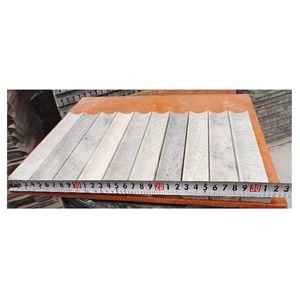 Carreaux muraux concaves et rainurés en marbre vert clair, mosaïque murale en marbre vert avec éclaboussures noires - Product Image 6