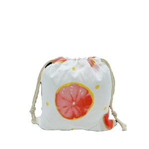 Sac à cordon en toile de coton de petite taille, promotionnel, écologique, avec sublimation couleur intégrale - Product Image 1