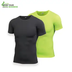 Arabella 2023 özel Logo erkekler için yüksek kalite egzersiz Fitness sıkıştırma spor gömlek