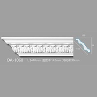 OA-1060 Moulures Couronnées pour Villas Européennes Décoration Intérieure/Extérieure Polyuréthane Léger Écologique Apprêt Blanc Facile à Poser
