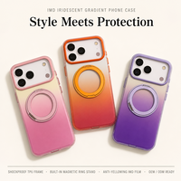 Étui de téléphone portable IMD avec film dégradé pour iPhone 18 Pro Max, support rotatif magnétique, charge sans fil, protection contre les chutes, personnalisable
