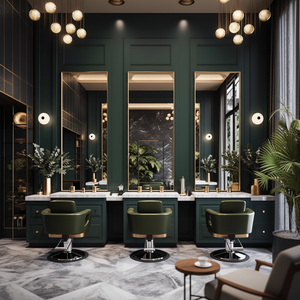 Hot Sale Luxury Modern Salon <b>Mirror</b> Station with Light Styling Chairs for Apartment and Barber Shop Use - Product Image 2