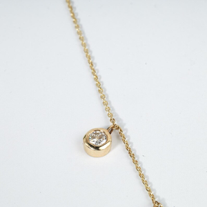 Collier de fiançailles minimaliste avec diamant naturel de 1,7 carat, en or massif 18 carats, diamant rond cultivé en laboratoire, serti clos, pour mariage - Product Image 4