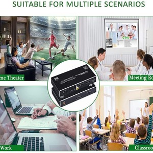 Conmutador Divisor con Audio, 1 Entrada a 2 Salidas, Compatible con 20 <span class=keywords><strong>4K</strong></span> 60Hz 1080P 3D <span class=keywords><strong>HDR</strong></span>, Incluye Fuente de Alimentación - Product Image 3