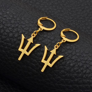 बारबाडोस द्वीप मानचित्र और ध्वज प्रतीक सोने के रंग इयररिंग्स या उपहार के लिए स्टेनलेस स्टील स्टड स्टेनलेस स्टील स्टड - Product Image 5