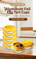 Bol de cuisson jetable résistant au four pour support de fond de tarte aux œufs en aluminium