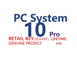 Chave de varejo 100% genuína para sistema operacional System10 Pro, chave de 5 peças para PC System10 Pro com ativação online