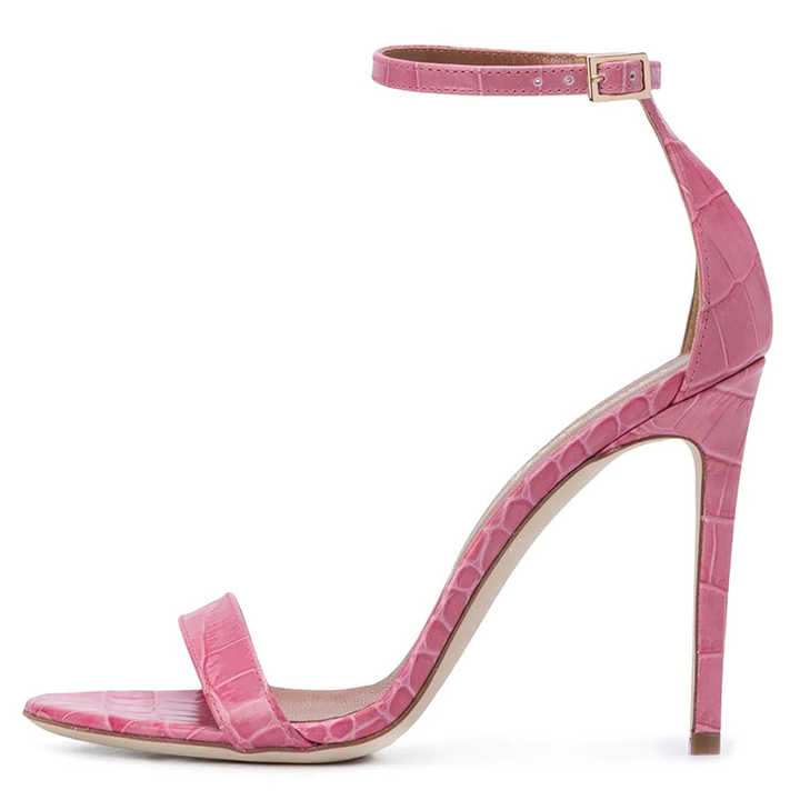 JIEEME Women's Square Toe Buckle Strap Sandals - Block Heel Pumps In Purple, Size 6 (CA) - View #3