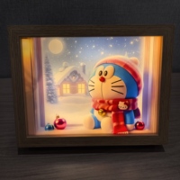 Bingkai foto cermin dekoratif LED Modern pencetak UV Anime 3 jenis lampu dapat diganti hangat putih Mini untuk kamar tidur berkualitas tinggi