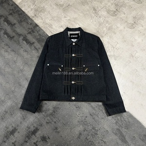 <b>Denim</b> Jacket Custom Manufacturer High Quality 100%Cotton Casual Button <b>Coat</b> <b>Denim</b> Fabric Jacket Heavyweight <b>Denim</b> Jacket Men - Product Image 4