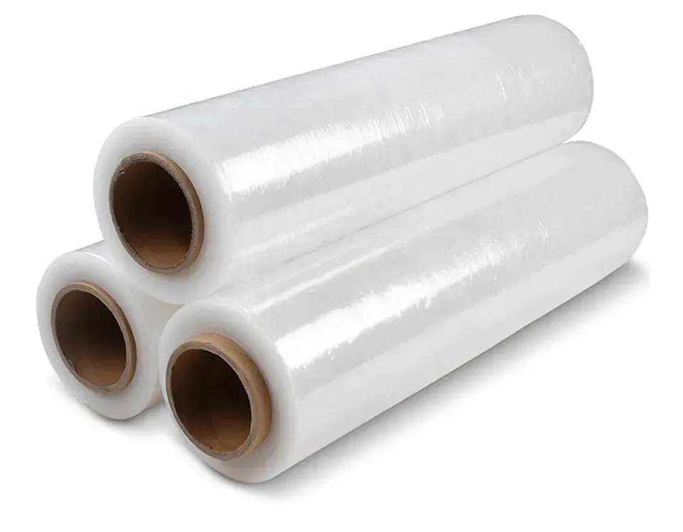 Clear Hand Plastic Packaged Film Roll Protective PE Stretch Film