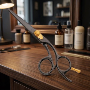 Ciseaux de coiffure professionnels en acier inoxydable à pointe affûtée pour droitiers, manche long, ciseaux à cheveux bleus - Product Image 3