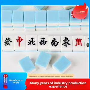 Fichas de Mahjong Medianas y Grandes, Color Azul Agua, Hechas a Medida, para Uso Doméstico, Mahjong Vietnamita para Jugar a Mano - Product Image 3