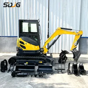 CE EPA Engine New 1T 1.7T 2T 3T 4T Earth Moving Machinery Hydraulic Crawler Bagger Micro Escavator Mini Excavator