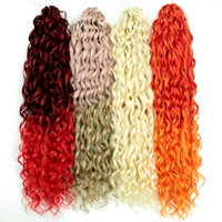 Jessica Wave Hair 22 pouces Synthétique Loose Wave Twist Crochet Cheveux Naturels Bouclés Tressage Extensions de Cheveux